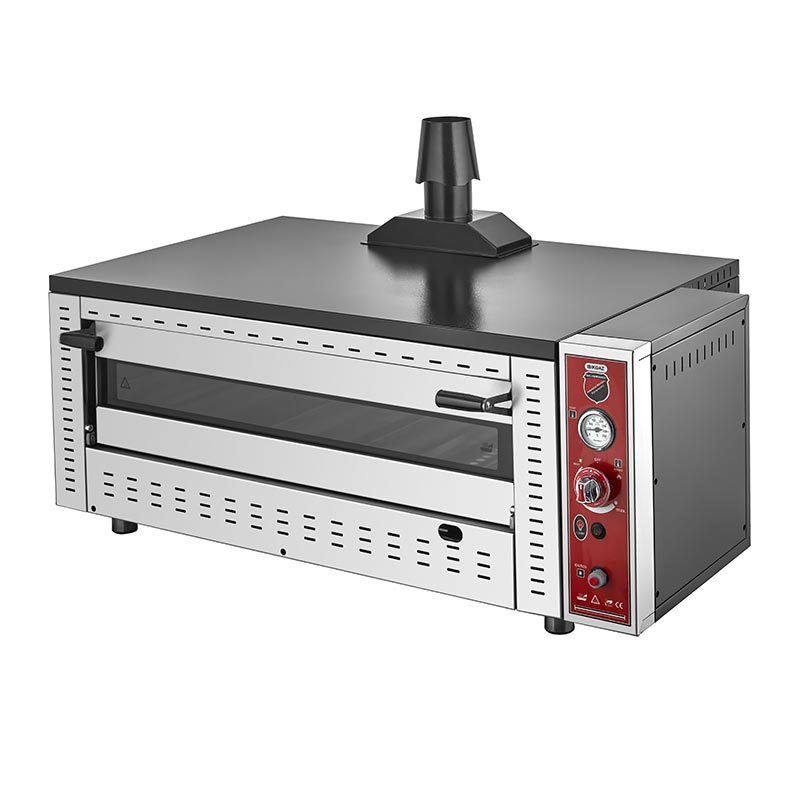 SilverInox PF-92-G 30 cm x 9 Pizza Kapasiteli Tek Katlı Pizza Fırını, Doğalgazlı