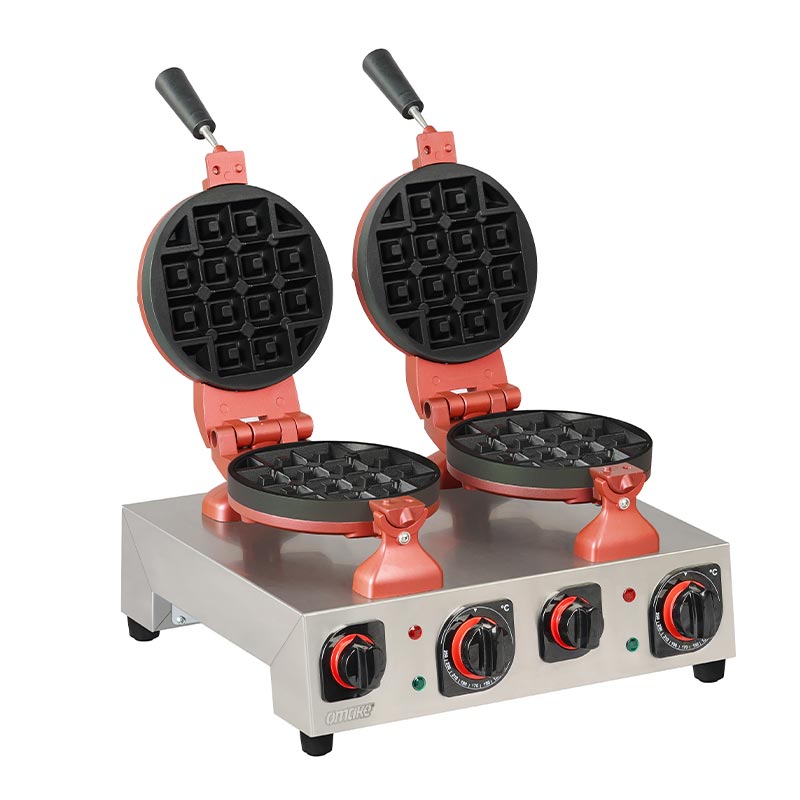 Omake WFL01.E22 Z5F Special Model İkili Yuvarlak Waffle Makinesi, Elektrikli