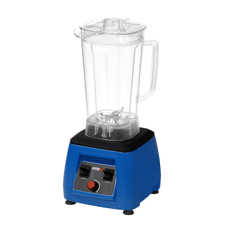 Omake BLE02 E11 Buz Kırıcı Manuel Bar Blender, Şeffaf Kapak, 3 L, 2200 W, Mavi