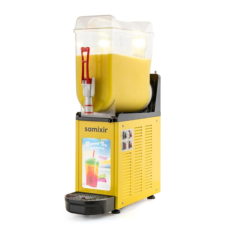 Samixir SLUSH12 Allure Ice Slush Granita Milkshake ve Soğuk Meyve Suyu Dispenseri, 12 L, Sarı