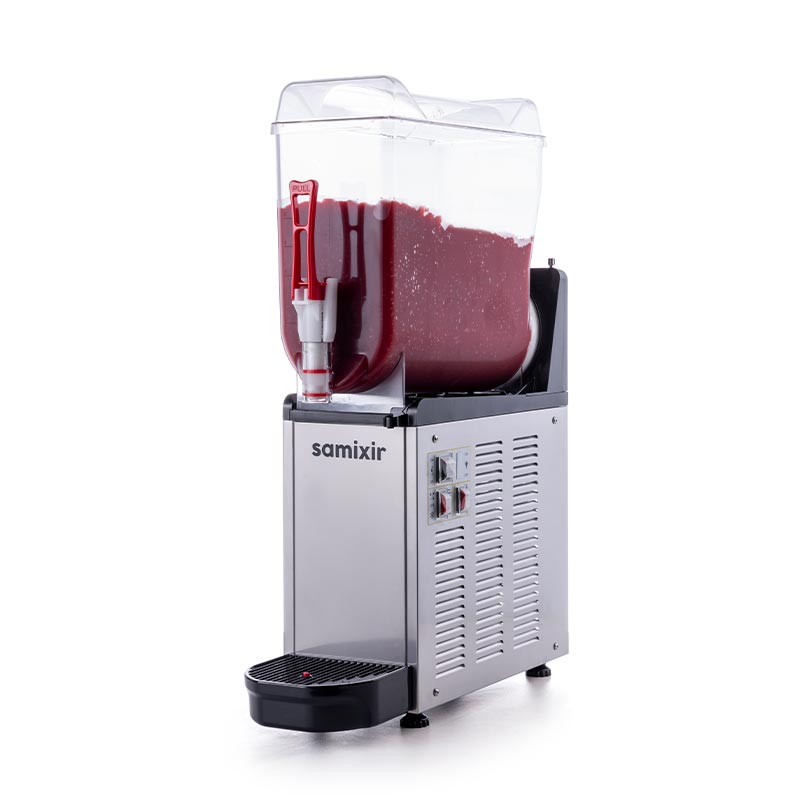 Samixir SLUSH12 Mono Ice Slush Granita Milkshake ve Soğuk Meyve Suyu Dispenseri, 12 L, Inox