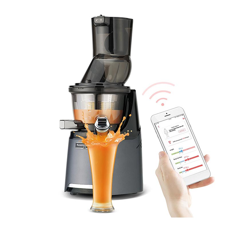 Kuvings MOTIV1 Smart Juicer Katı Meyve Sıkacağı, Smoothie ve Dondurma Aparatlı, Gri