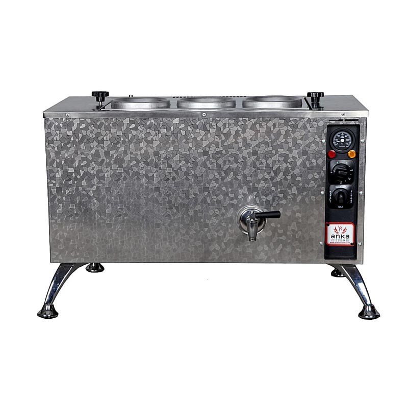 Anka Pro Full Otomatik 3 Demlikli Çay Kazanı, 30 L, Elektrikli, Inox