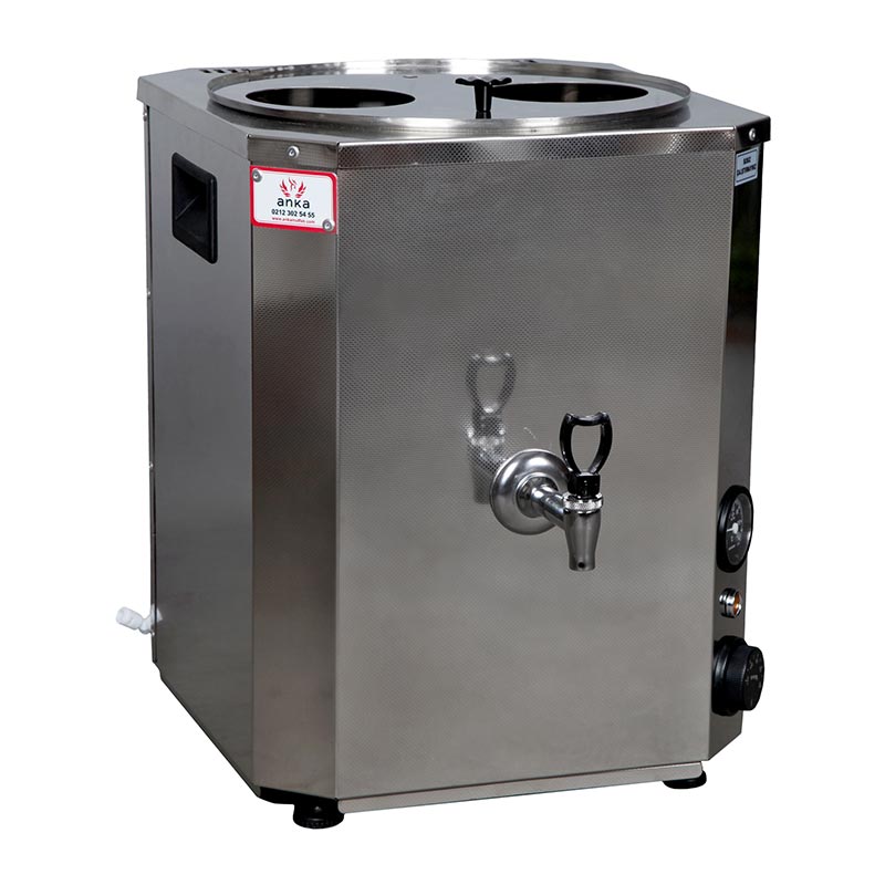 Anka IYNC2 Yeni Nesil Şamandıralı Çay Makinesi, 2 Demlikli, 25 L, Inox