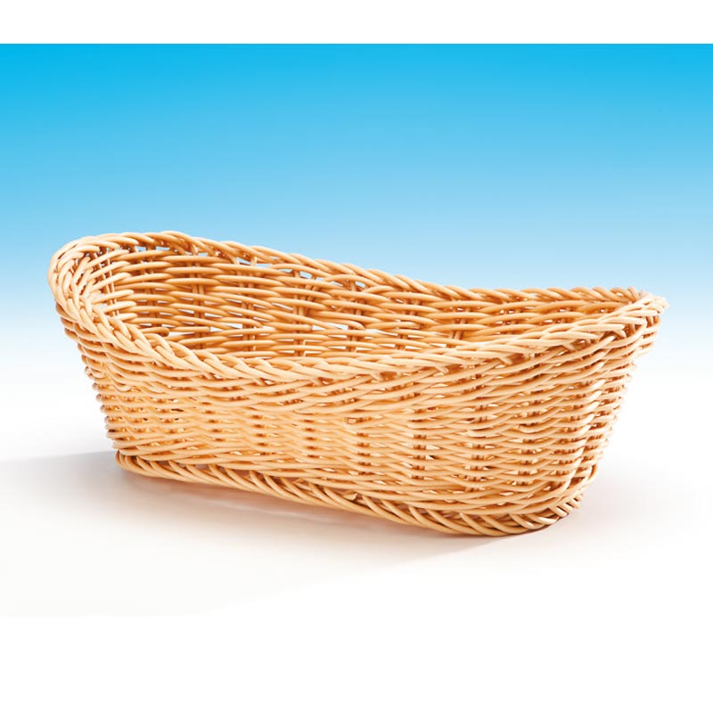 Zicco JQ-1015 Plastik Oval Ekmek Sepeti, 29x20x10.5 cm, Açık Renk