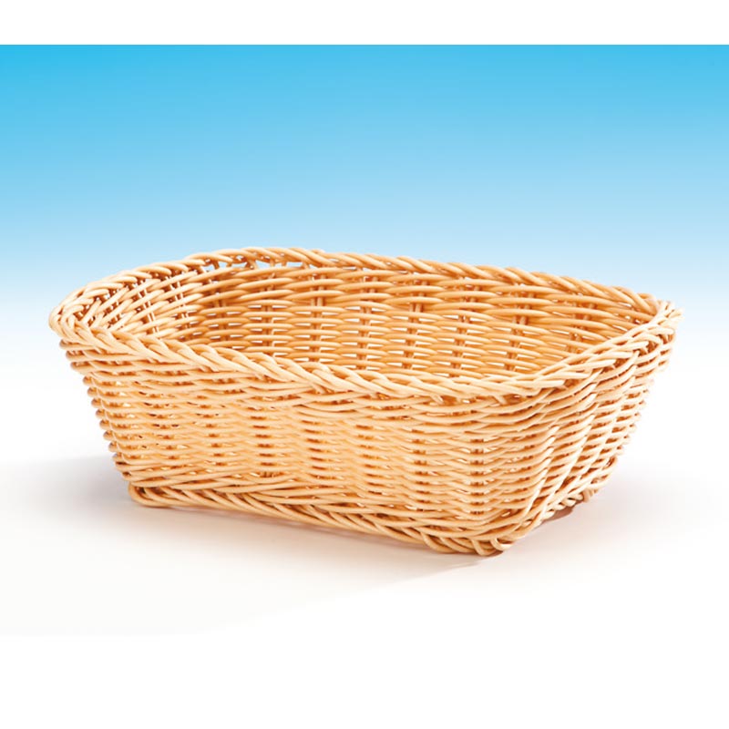 Zicco JQ-1004 Plastik Dikdörtgen Ekmek Sepeti, 23x19x8 cm, Açık Renk