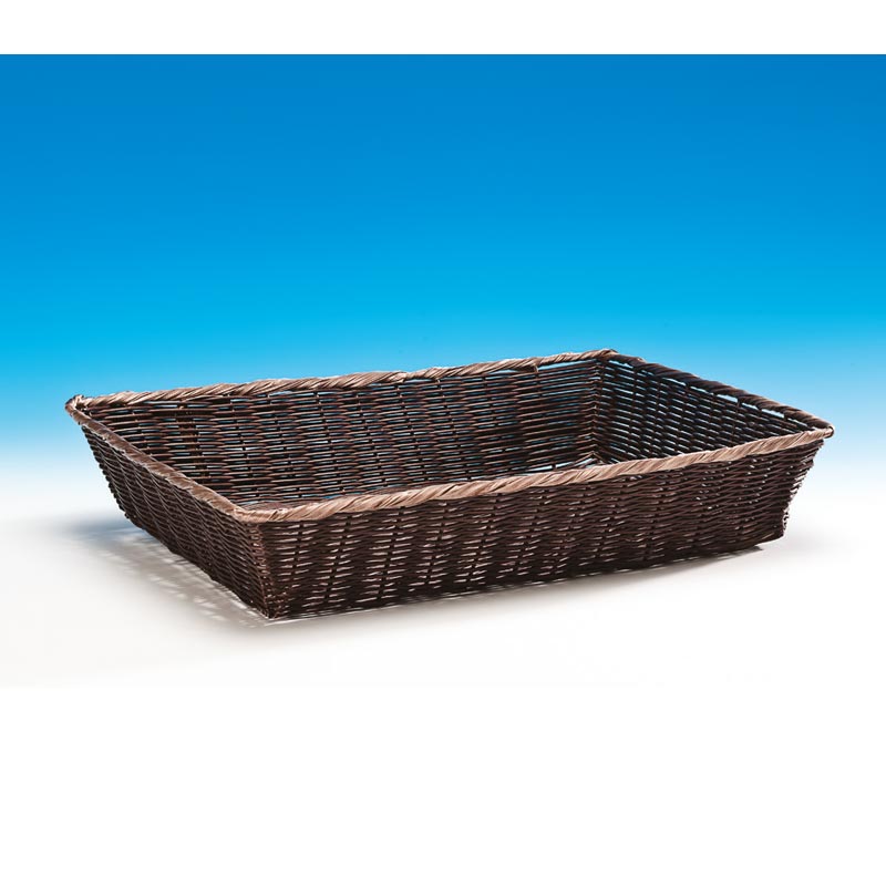 Zicco JQ-8003 Dikdörtgen Plastik Ekmek Sepeti, 51x36x10 cm, Koyu Renk