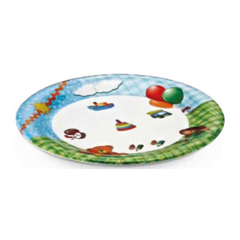 Külsan Thermoset Baby Life Bebek Tabağı, 21 cm, Mavi-Yeşil