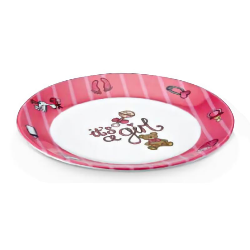 Külsan Thermoset Baby Life Bebek Tabağı, 20 cm, Pembe