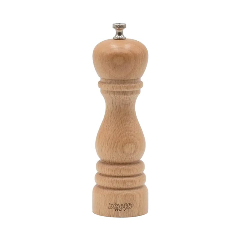 Bisetti Roma Karabiber Değirmeni, 19 cm, Doğal Ahşap