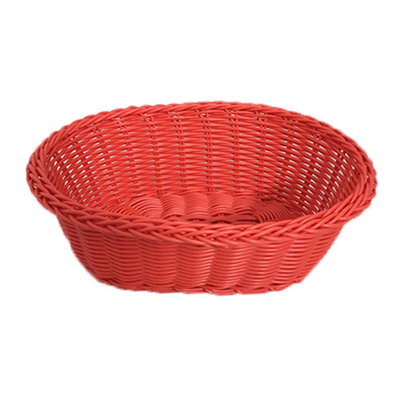 Epinox İPLS-24OK Oval Ekmek Sepeti, İnce, Plastik, 24x17x7 cm, Kırmızı