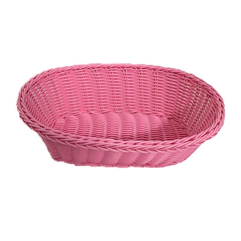 Epinox İPLS-24OP Oval Ekmek Sepeti, İnce, Plastik, 24x17x7 cm, Pembe