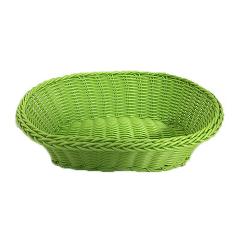 Epinox Oval Ekmek Sepeti, İnce, Plastik, 24x17x7 cm, Yeşil