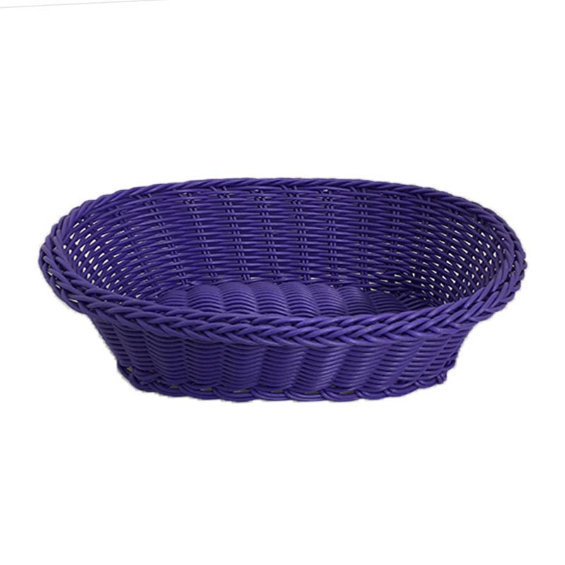 Epinox Oval Ekmek Sepeti, İnce, Plastik, 24x17x7 cm, Mor