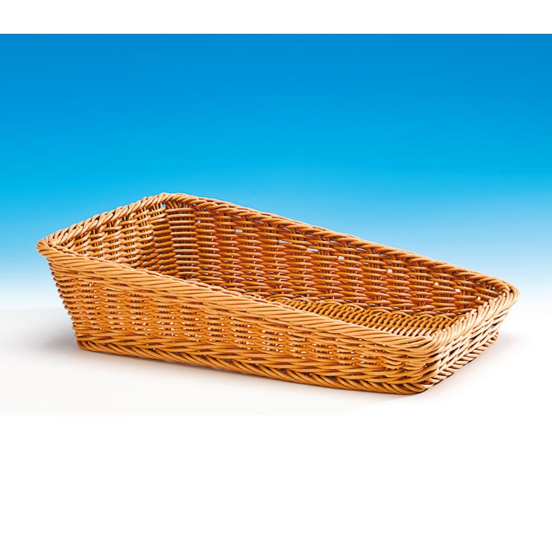 Zicco B-OT5041 Plastik Eğimli Dikdörtgen Ekmek Sepeti, 30x45x12x5 cm