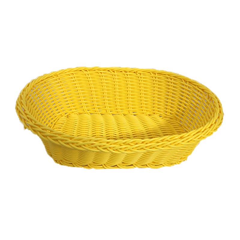 Epinox Oval Ekmek Sepeti, İnce, Plastik, 24x17x7 cm, Sarı