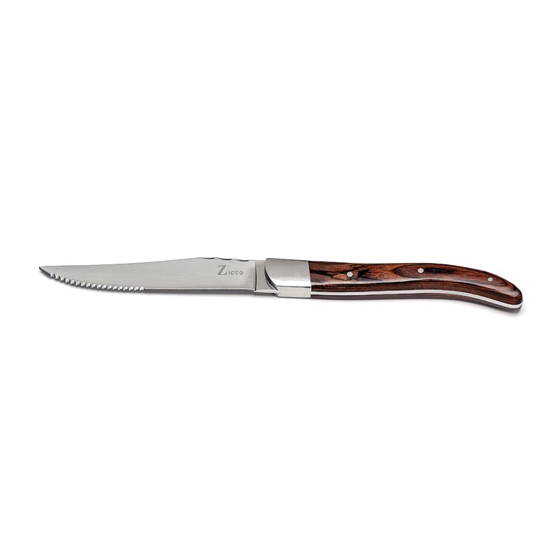 Zicco ST-01 Steak Bıçak, 22.5 cm, Koyu Renk