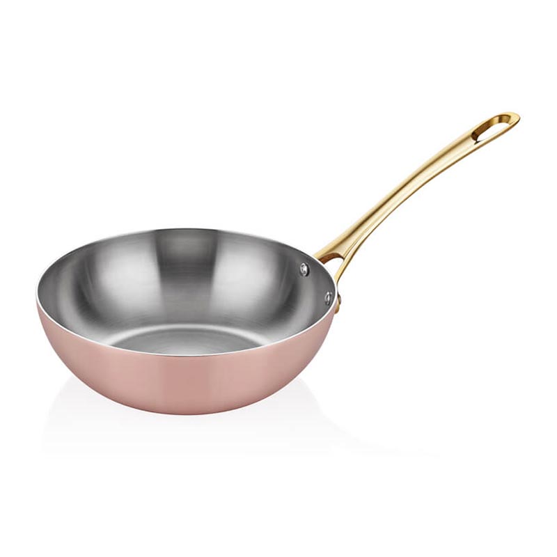 Altınbaşak Multi Metal Wok Bakır Wok Tava, 28 cm