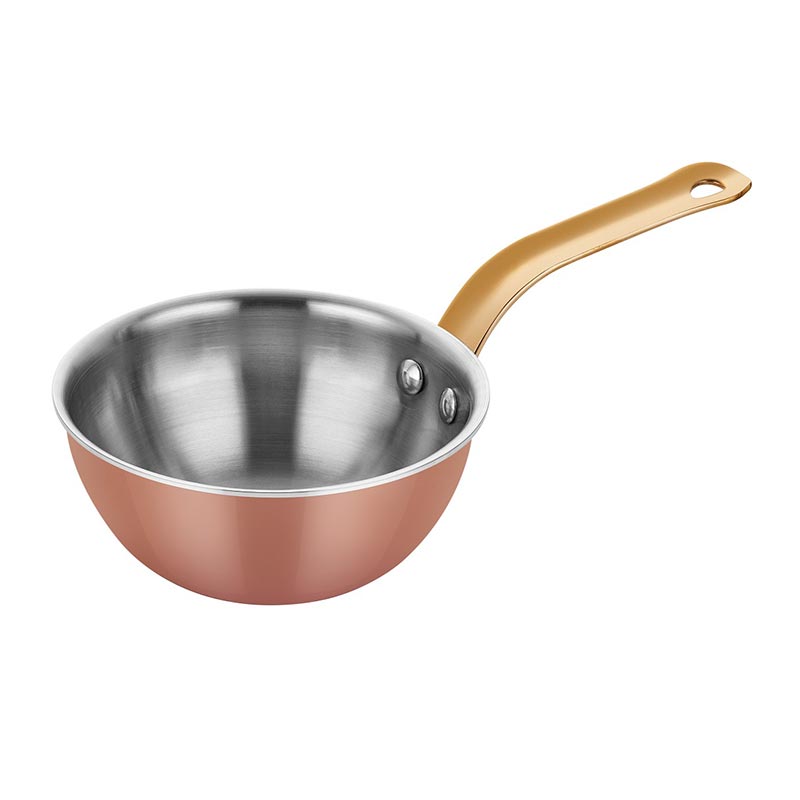 Altınbaşak Multi Metal Mini Wok Tava, 12 cm, Bakır