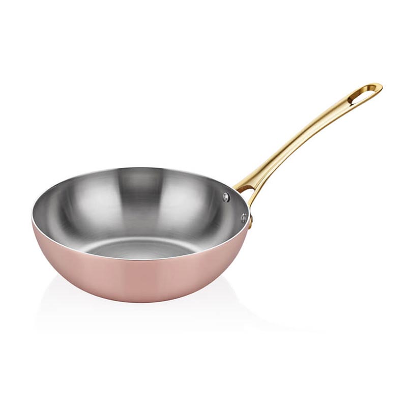 Altınbaşak Multi Metal Wok Bakır Wok Tava, 24 cm