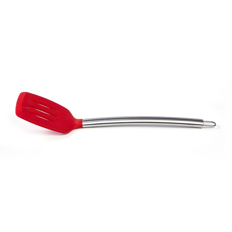 Biradlı BRD-0426 Çelik Saplı Silikon Spatula, 35 cm, Kırmızı