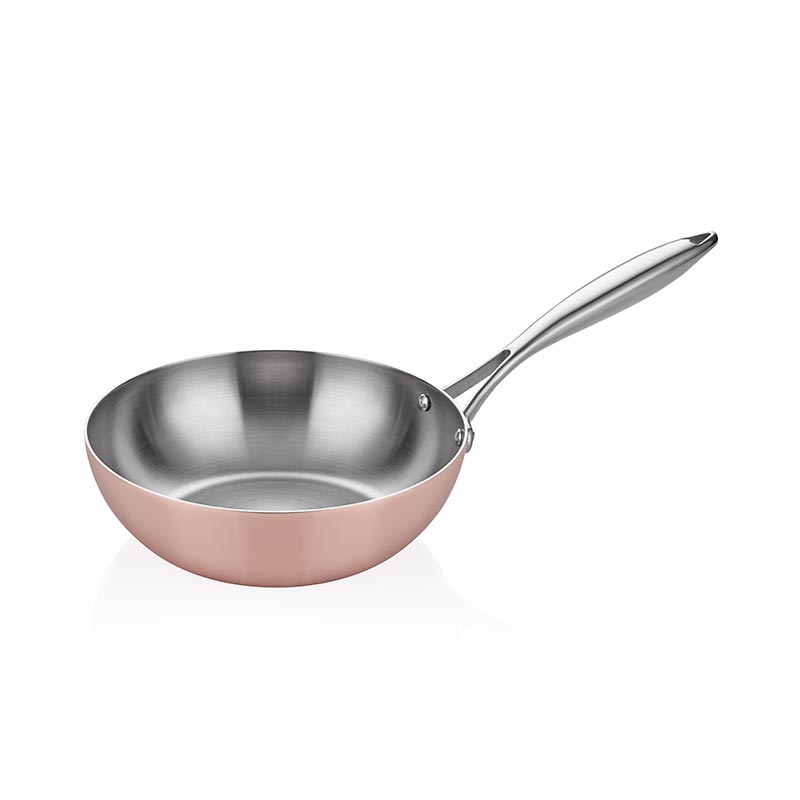 Altınbaşak Multi Metal Bakır İndüksiyon Wok Tava, 28 cm