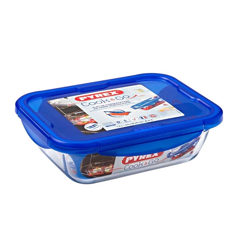 Pyrex 283PG00/7144 Kapaklı Dikdörtgen Saklama Kabı, 3.3 L