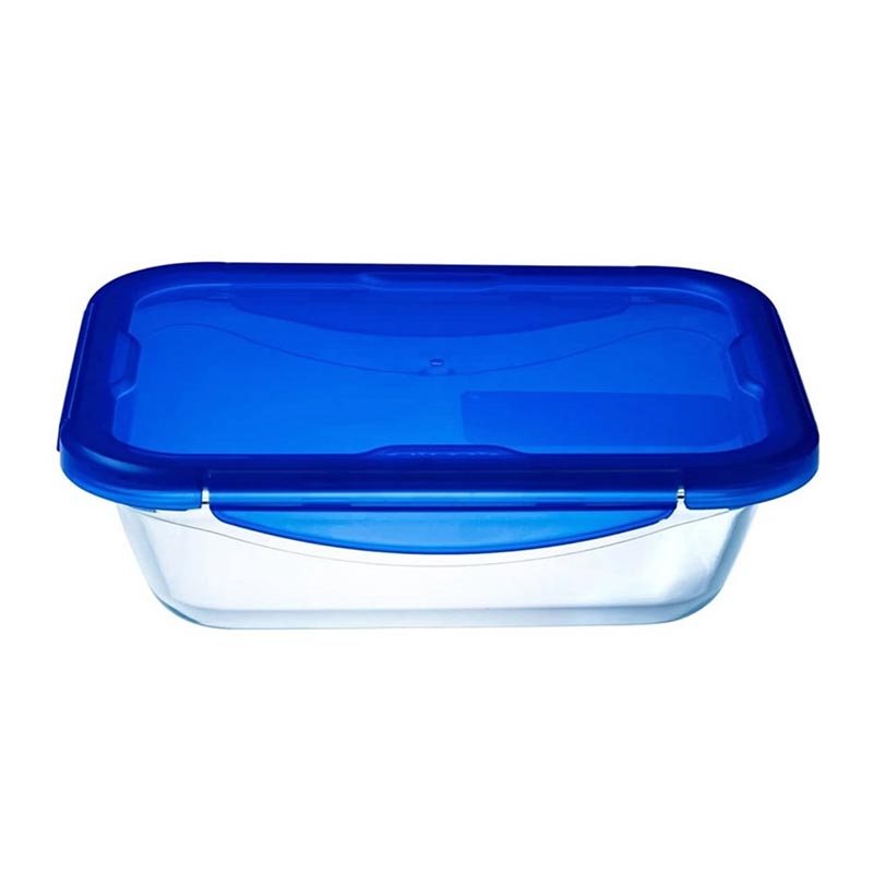 Pyrex 281PG00/7146 Kapaklı Dikdörtgen Saklama Kabı, 0.8 L