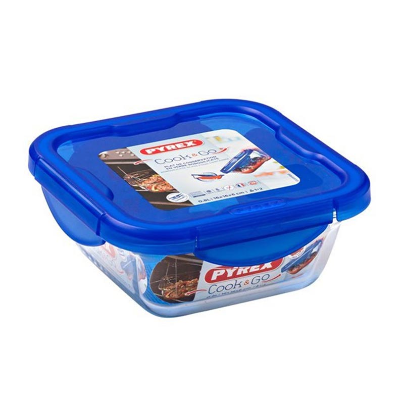 Pyrex 286PG00/7146 Kapaklı Kare Saklama Kabı, 1.9 L