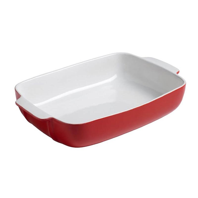 Pyrex SG30RR8/7046 Dikdörtgen Seramik Fırın Kabı, 30x22 cm, Turuncu