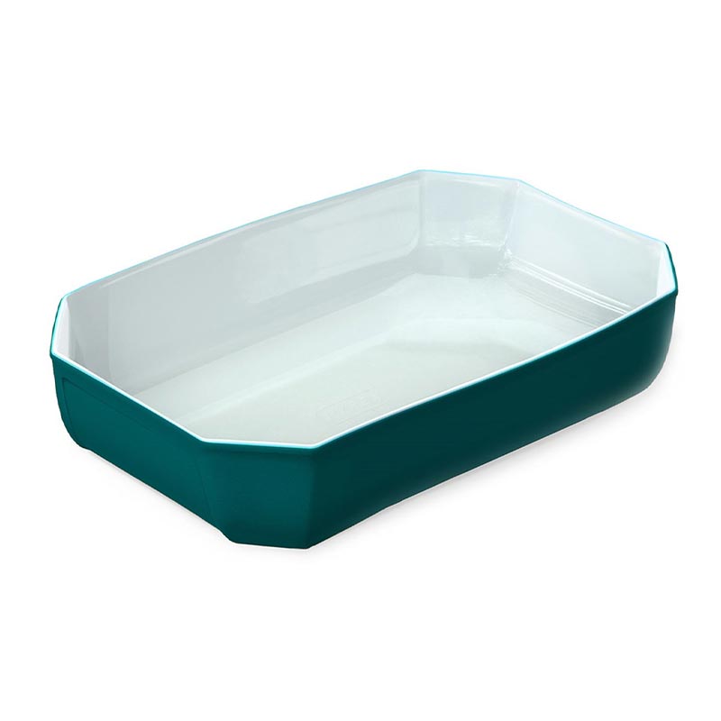 Pyrex 295B003/7145 Dikdörtgen Fırın Kabı, 33x22x7 cm, Yeşil