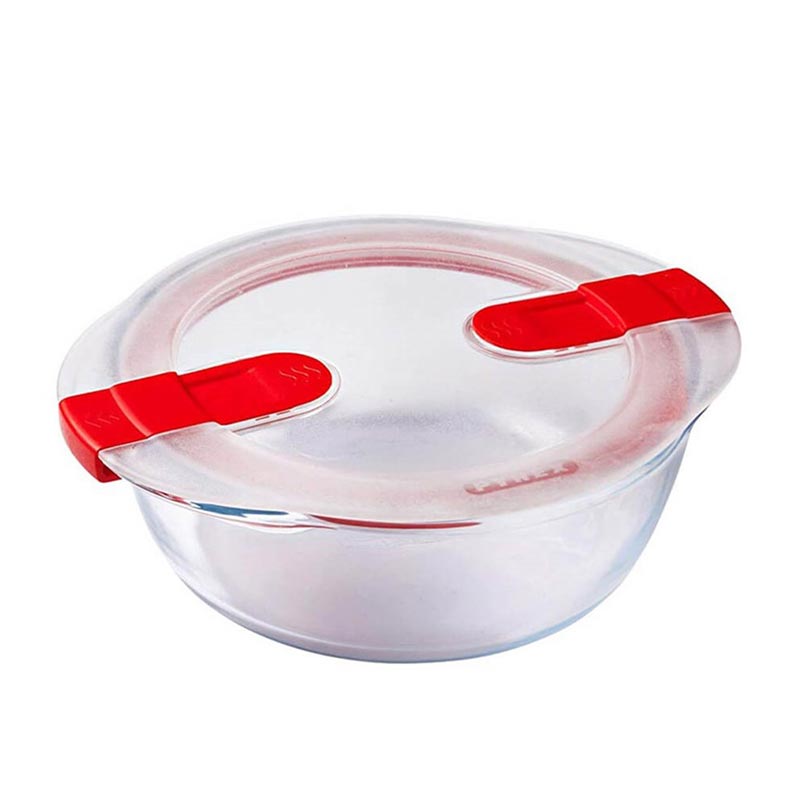 Pyrex 206PH00/7145 Yuvarlak Mikrodalga Saklama Kabı, 0.35 L