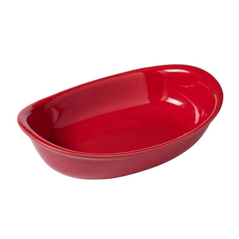 Pyrex SU26OR5/7046 Oval Seramik Fırın Kabı, 1.7 L, Kırmızı