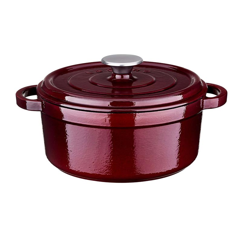 Leggno FLM4881DT24MR Flame Döküm Derin Tencere, 24 cm, Bordo