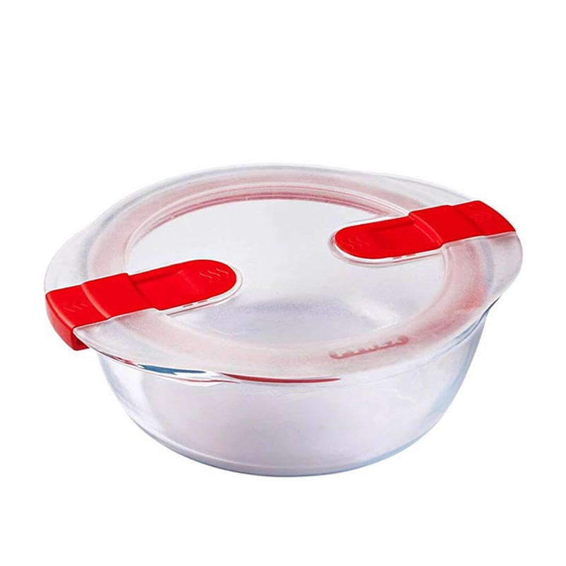 Pyrex 207PH00/7145 Yuvarlak Mikrodalga Saklama Kabı, 1.1 L