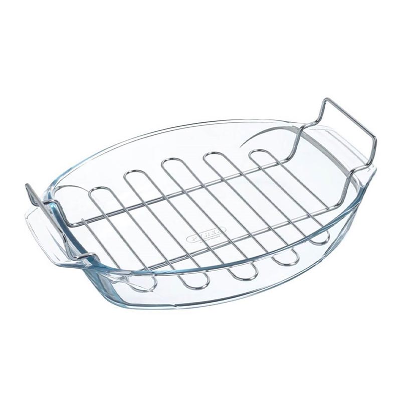 Pyrex 412U000/7043 Izgaralı Oval Fırın Kabı, 4 L