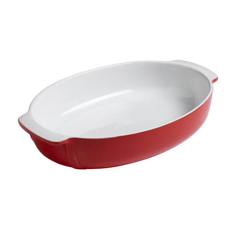 Pyrex SG35OR8/7044 Oval Seramik Fırın Kabı, 35x23 cm, Turuncu