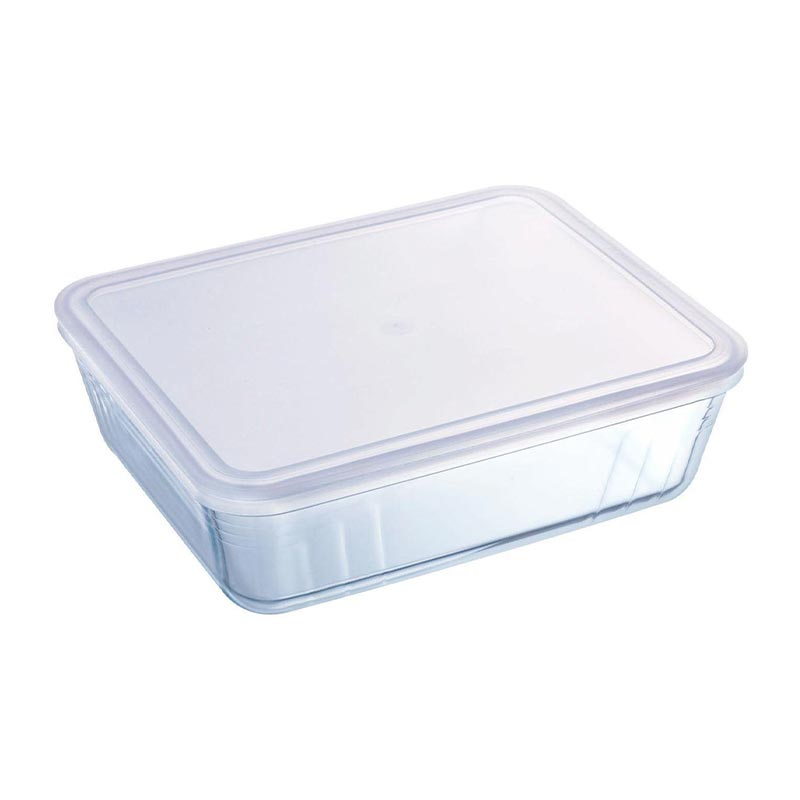 Pyrex 243P000/7046 Kapaklı Dikdörtgen Saklama Kabı, 2.7 L