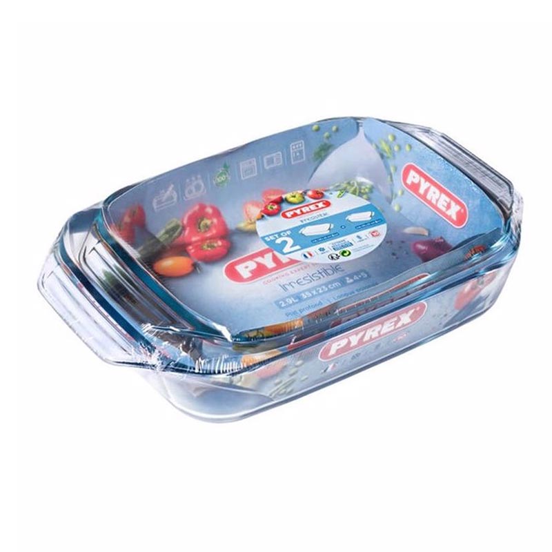 Pyrex 912S732/7144 2'li Dikdörtgen Fırın Kabı Seti