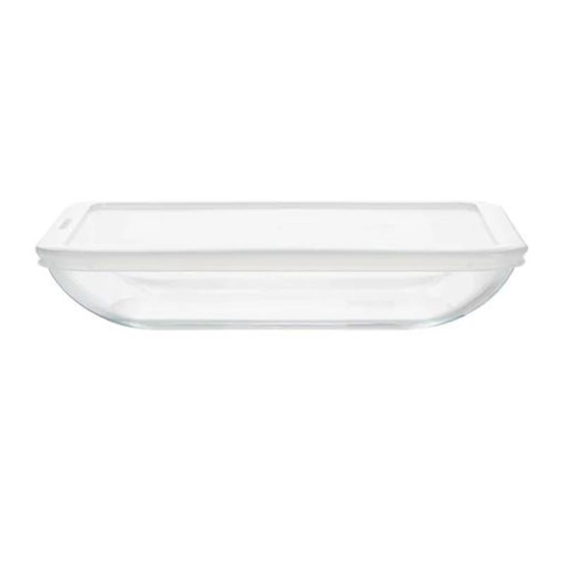 Pyrex 342P000/3046 Kapaklı Dikdörtgen Fırın Kabı, 22x17x6 cm