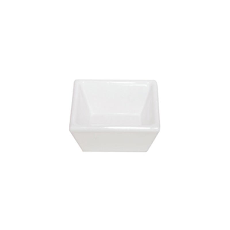 Hazan Smile Buffet Kare Minimal Sosluk, Kırılmaz, 12'li, 7x7x3 cm, Beyaz