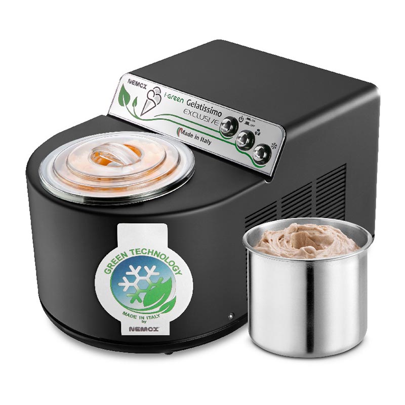 Nemox Gelatissimo Exclusive i-Green Dondurma Makinesi, Siyah