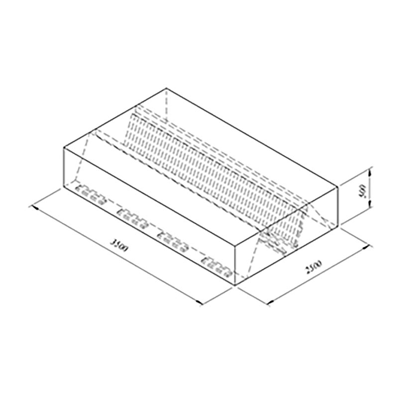 Öztiryakiler Kutu Tip Filtreli Çift Cidar Davlumbaz, 3500x2000 mm