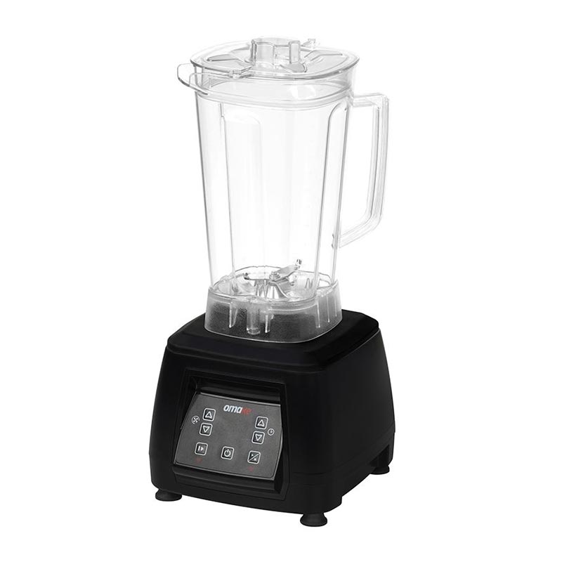 Omake BLE02.E15 Dijital Bar Blender, Şeffaf Kapak, 3 L, 2200 W, Siyah