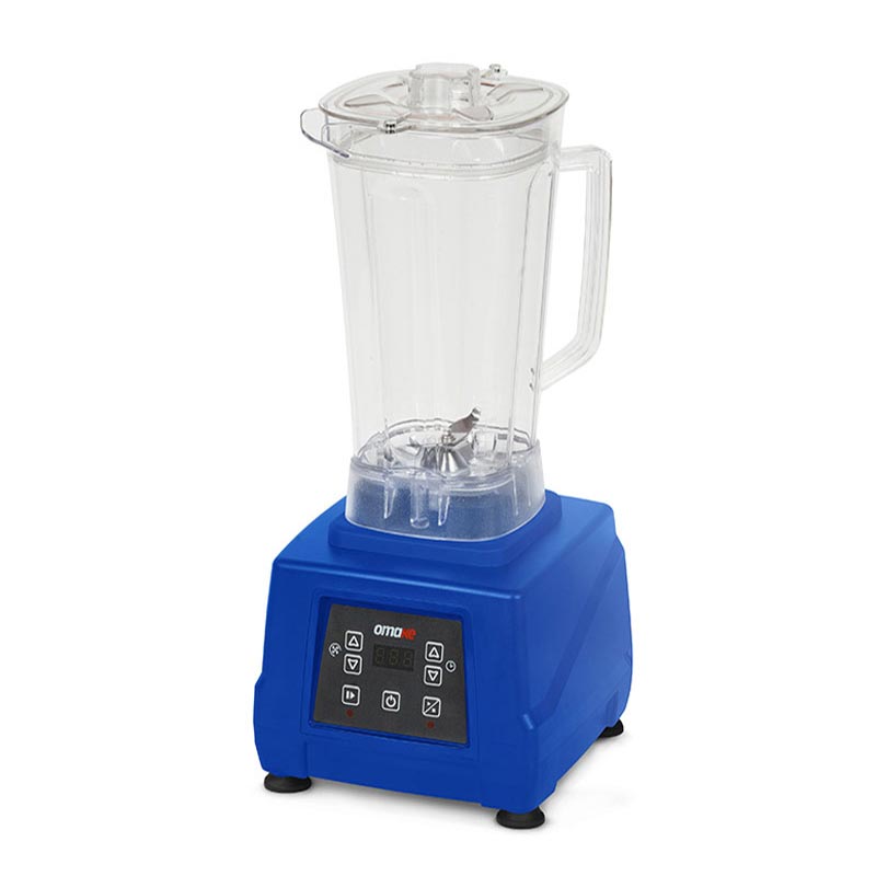 Omake BLE12.E15 Buz Kırıcı Dijital Bar Blender, Şeffaf Kapak, 3 L, 2200 W, Mavi