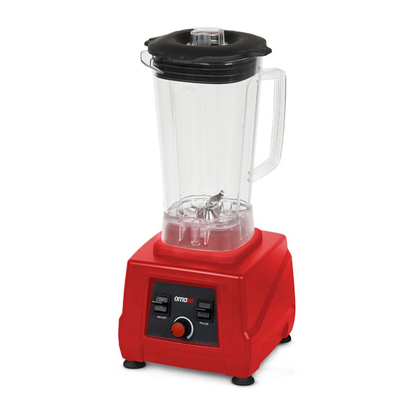 Omake BLE11.E11 Buz Kırıcı Manuel Bar Blender, 3 L, 2200 W, Kırmızı