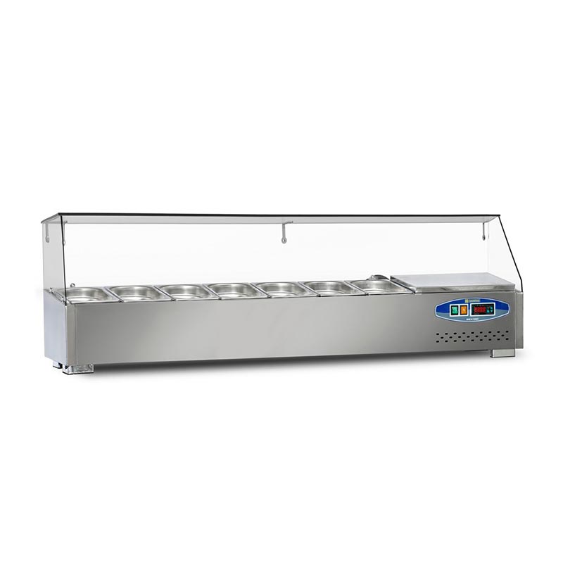 Dampak Set Üstü Soğutmalı Salad Bar, 7 Küvet, 41 L, 150x35x40 cm