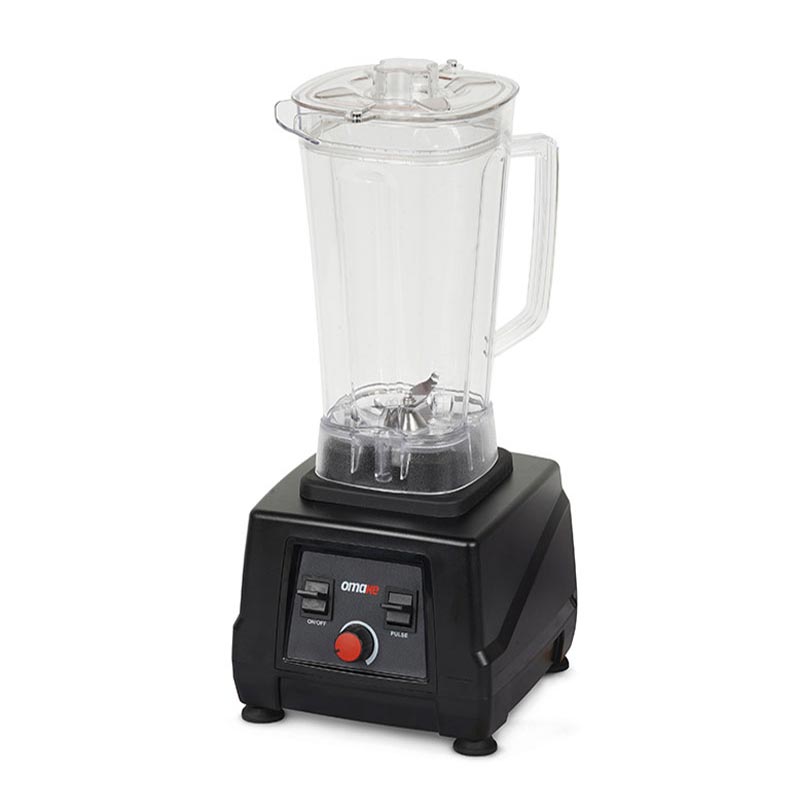 Omake BLE12.E11 Buz Kırıcı Manuel Bar Blender, Şeffaf Kapak, 3 L, 2200 W, Siyah