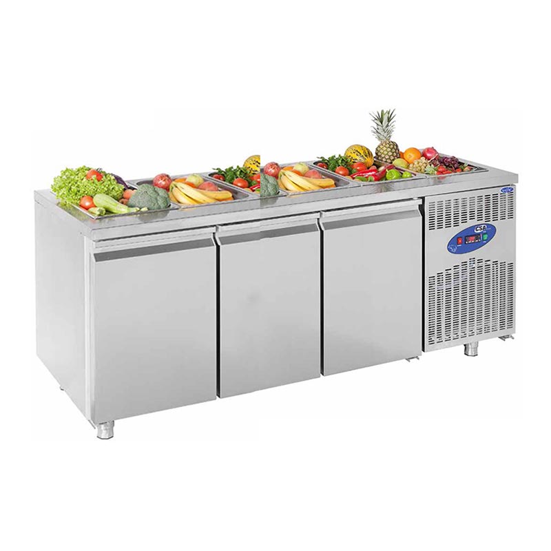 CSA CS-TEK 3-700-SH Havuzlu Salad Bar, 3 Kapılı, 474 L