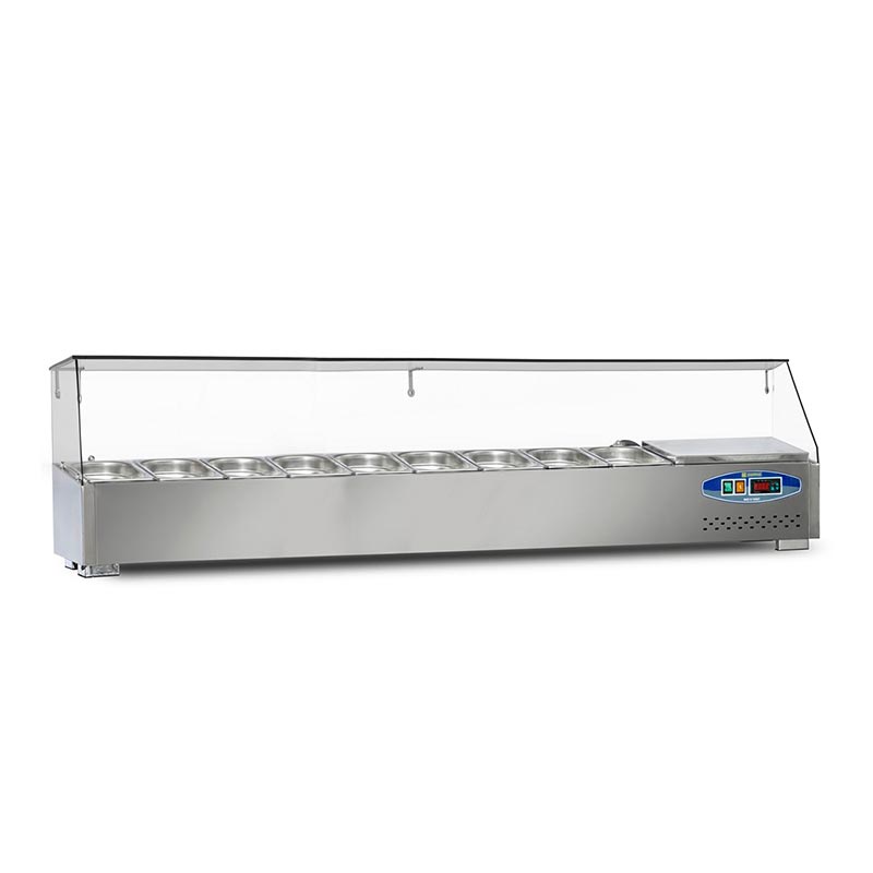 Dampak Set Üstü Soğutmalı Salad Bar, 9 Küvet, 52 L, 180x35x40 cm